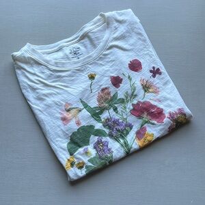 J.Crew Floral Tee style BB670 size M EUC